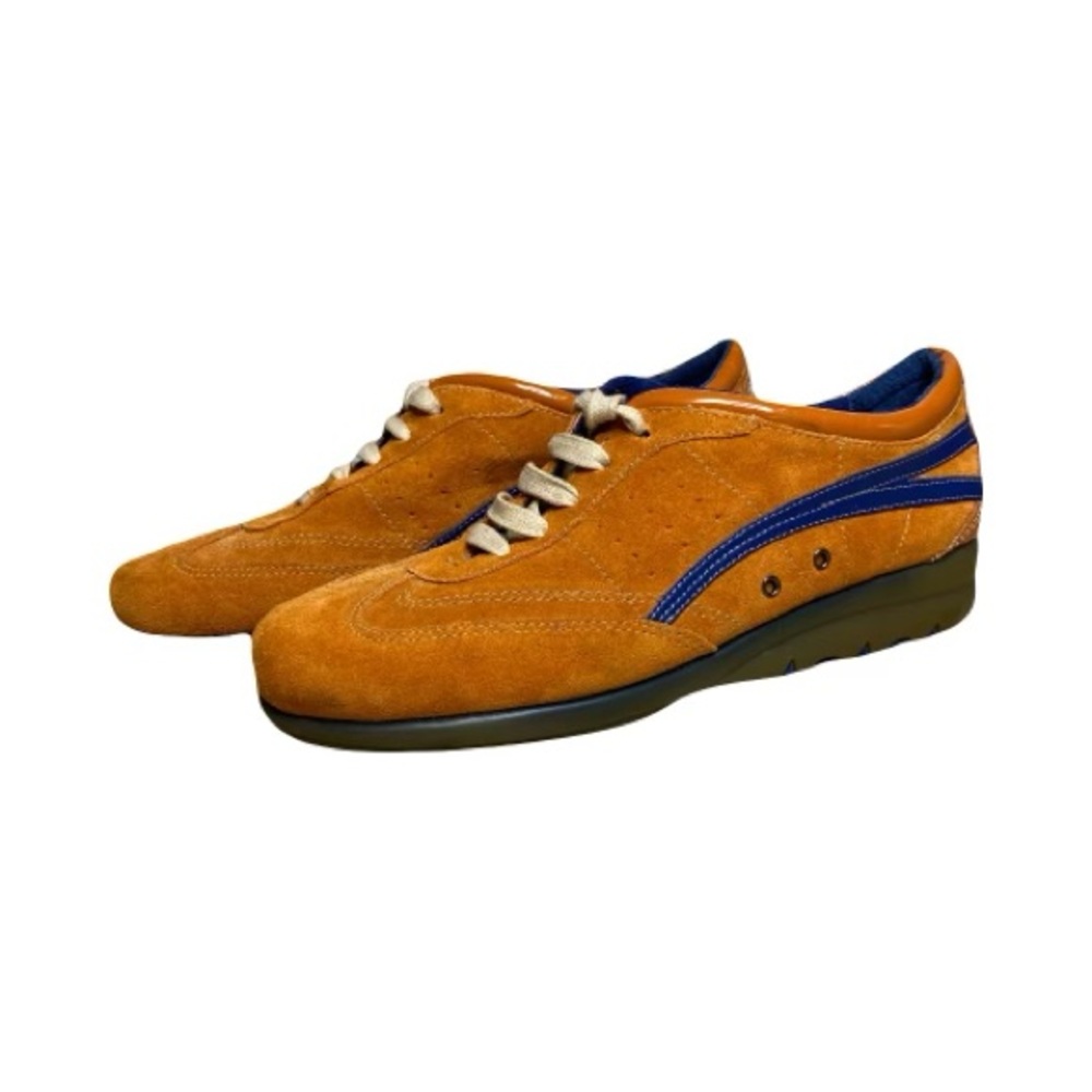 Vintage Low Top Orange Suede Low Top Sneakers
